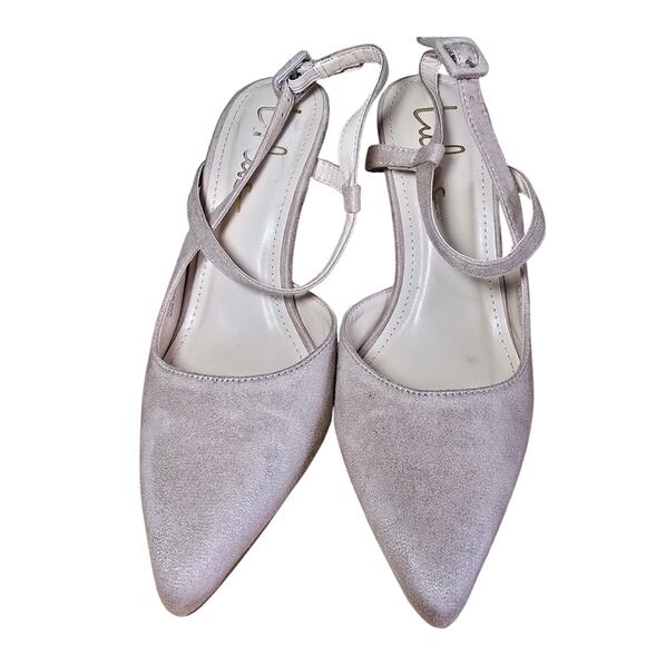 Lulus Pink Velvet Strappy Pointy Toe Heels Size 6 Medium Great condition - Picture 7 of 9